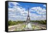 Eiffel Tower and the Trocadero Fountains, Paris, France, Europe-Neale Clark-Framed Stretched Canvas
