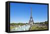 Eiffel Tower and the Trocadero Fountains, Paris, France, Europe-Neale Clark-Framed Stretched Canvas