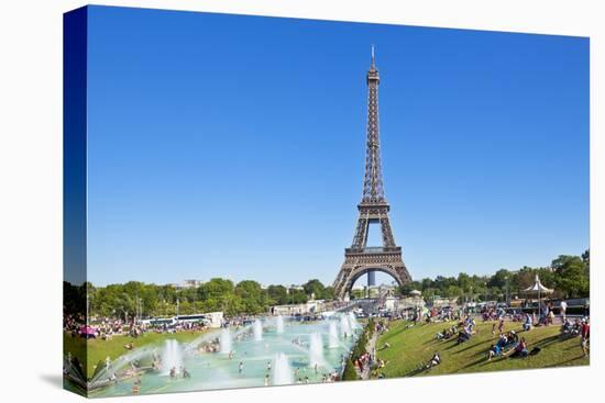 Eiffel Tower and the Trocadero Fountains, Paris, France, Europe-Neale Clark-Stretched Canvas