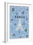 Eiffel Tower and Various Paris Motifs-null-Framed Art Print