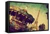 Eiffel Tower and Vintage Carousel, Paris, France. Retro Style-Michal Bednarek-Framed Stretched Canvas