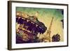 Eiffel Tower and Vintage Carousel, Paris, France. Retro Style-Michal Bednarek-Framed Photographic Print