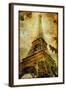 Eiffel Tower - Artistic Toned Picture in Retro Style-Maugli-l-Framed Art Print