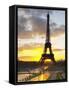 Eiffel Tower at Dawn, Place Trocadero Square, Paris, France-Per Karlsson-Framed Stretched Canvas