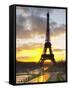 Eiffel Tower at Dawn, Place Trocadero Square, Paris, France-Per Karlsson-Framed Stretched Canvas