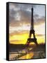 Eiffel Tower at Dawn, Place Trocadero Square, Paris, France-Per Karlsson-Framed Stretched Canvas