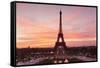 Eiffel Tower at Sunrise, Paris, Ile De France, France, Europe-Markus Lange-Framed Stretched Canvas