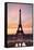 Eiffel Tower at Sunrise, Paris, Ile De France, France, Europe-Markus Lange-Framed Stretched Canvas