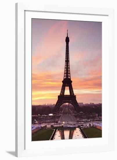 Eiffel Tower at Sunrise, Paris, Ile De France, France, Europe-Markus Lange-Framed Photographic Print