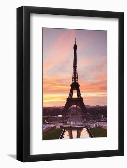 Eiffel Tower at Sunrise, Paris, Ile De France, France, Europe-Markus Lange-Framed Photographic Print