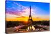 Eiffel Tower At Sunrise Paris-null-Stretched Canvas