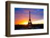 Eiffel Tower at Sunset Paris-null-Framed Art Print