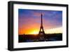 Eiffel Tower at Sunset Paris-null-Framed Art Print