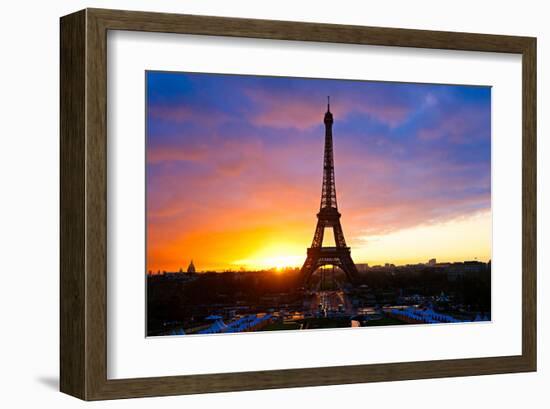 Eiffel Tower at Sunset Paris-null-Framed Art Print