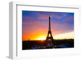 Eiffel Tower at Sunset Paris-null-Framed Art Print