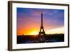 Eiffel Tower at Sunset Paris-null-Framed Art Print