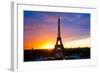Eiffel Tower at Sunset Paris-null-Framed Art Print