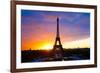 Eiffel Tower at Sunset Paris-null-Framed Art Print