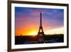 Eiffel Tower at Sunset Paris-null-Framed Art Print