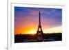 Eiffel Tower at Sunset Paris-null-Framed Art Print