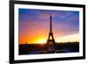 Eiffel Tower at Sunset Paris-null-Framed Art Print