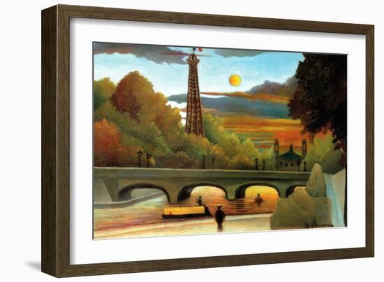 Eiffel Tower at Sunset-Henri Rousseau-Framed Art Print