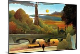 Eiffel Tower at Sunset-Henri Rousseau-Mounted Art Print