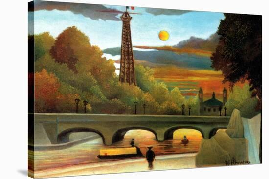 Eiffel Tower at Sunset-Henri Rousseau-Stretched Canvas