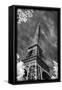 Eiffel Tower B&W-Barbara Simmons-Framed Stretched Canvas