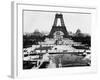 Eiffel Tower Being Constructed Halfway-Bettmann-Framed Photographic Print