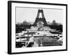 Eiffel Tower Being Constructed Halfway-Bettmann-Framed Photographic Print