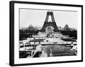 Eiffel Tower Being Constructed Halfway-Bettmann-Framed Photographic Print