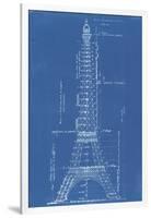 Eiffel Tower Blueprint-Vintage Apple Collection-Framed Giclee Print