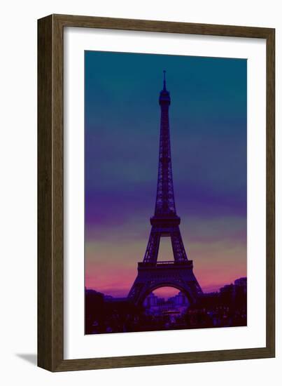 Eiffel Tower by Night-Cora Niele-Framed Giclee Print