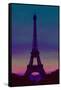 Eiffel Tower by Night-Cora Niele-Framed Stretched Canvas