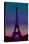 Eiffel Tower by Night-Cora Niele-Stretched Canvas
