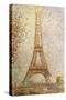 Eiffel Tower by Seurat-null-Stretched Canvas