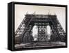 Eiffel Tower During Construction-Bettmann-Framed Stretched Canvas