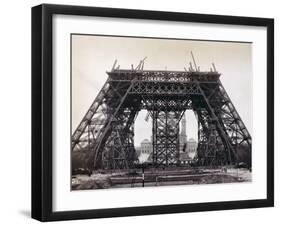 Eiffel Tower During Construction-Bettmann-Framed Premium Photographic Print