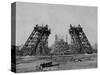Eiffel Tower During Construction-null-Stretched Canvas