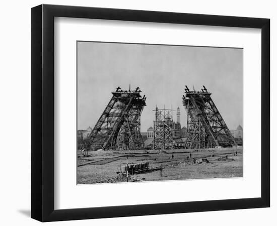 Eiffel Tower During Construction-null-Framed Photographic Print