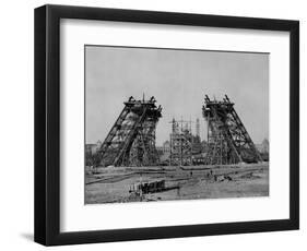 Eiffel Tower During Construction-null-Framed Photographic Print