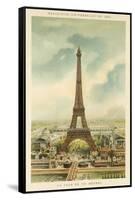 Eiffel Tower, Exposition Universelle 1889, Paris-null-Framed Stretched Canvas