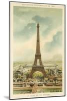 Eiffel Tower, Exposition Universelle 1889, Paris-null-Mounted Giclee Print