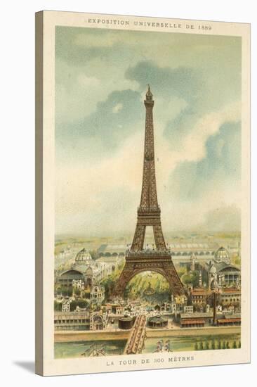 Eiffel Tower, Exposition Universelle 1889, Paris-null-Stretched Canvas