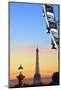 Eiffel Tower from Place De La Concorde with Big Wheel in Foreground, Paris, France-Neil Farrin-Mounted Photographic Print