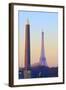 Eiffel Tower from Place De La Concorde with Obelisk in Foreground, Paris, France, Europe-Neil-Framed Photographic Print