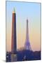 Eiffel Tower from Place De La Concorde with Obelisk in Foreground, Paris, France, Europe-Neil-Mounted Photographic Print