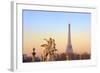 Eiffel Tower from Place De La Concorde with Statue in Foreground, Paris, France, Europe-Neil-Framed Photographic Print