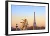 Eiffel Tower from Place De La Concorde with Statue in Foreground, Paris, France, Europe-Neil-Framed Photographic Print